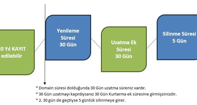 Domain süresi Yenileme ve Kurtarma Süreçleri